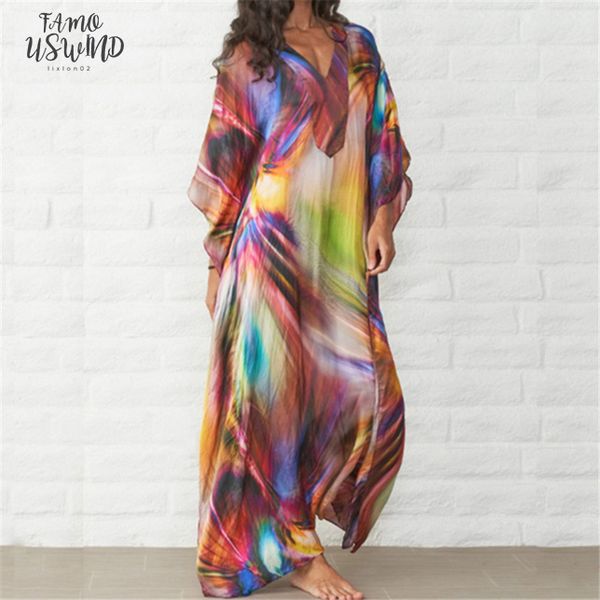 2020 colorful bohemian casual dresses printed v neck cape sleeve loose summer beach dress chiffon women beachwear long robe de plage n831, Black;gray
2020 colorful bohemian casual dresses printed v neck cape sleeve loose summer beach dress chiffon women beachwear long robe de plage n831, Black;gray