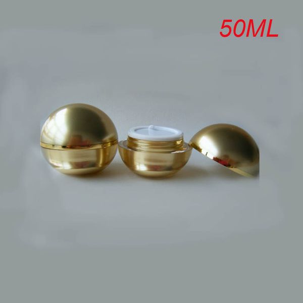 100pcs 50g gold acrylic ball shape cream plastic jar for eye cream, 50g day cream capsule moisturizer gel cosmetic ball jar
100pcs 50g gold acrylic ball shape cream plastic jar for eye cream, 50g day cream capsule moisturizer gel cosmetic ball jar