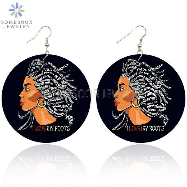 somesoor love my roots african wooden drop earrings black sayings afro natural hair designs both sides printed for women gifts, Silver
somesoor love my roots african wooden drop earrings black sayings afro natural hair designs both sides printed for women gifts, Silver