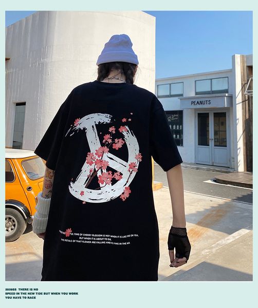 unicorn anti war cherry blossom short sleeve men's fashion label loose couple's wear summer flower t-shirt cotton versatile t-shir, White;black
unicorn anti war cherry blossom short sleeve men's fashion label loose couple's wear summer flower t-shirt cotton versatile t-shir, White;black