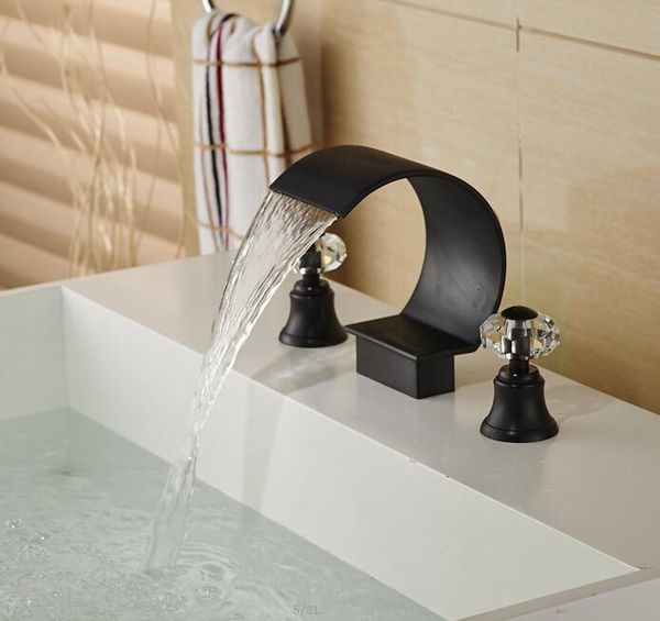 deck mount c curved basin sink faucet dual crystal handles oil rubbed bronze tap 
deck mount c curved basin sink faucet dual crystal handles oil rubbed bronze tap