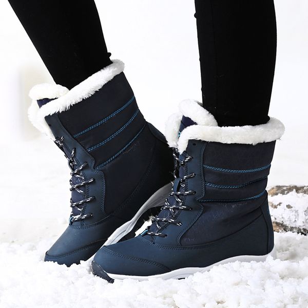 new fashion waterproof warm boots women winter ankle lace-up with thick fur heels snow boots platform 2020 luxury shoes, Black
new fashion waterproof warm boots women winter ankle lace-up with thick fur heels snow boots platform 2020 luxury shoes, Black