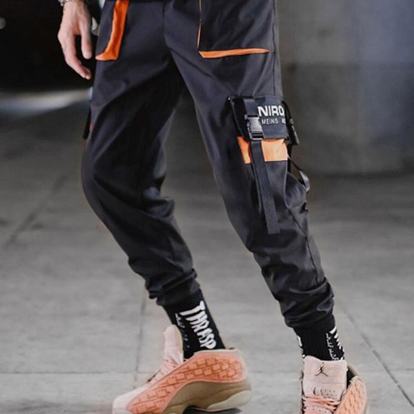 primavera outono dos homens azul laranja cor preta retalhos hip hop carga calças harajuku multi bolsos corredores moletom vintag, Black
primavera outono dos homens azul laranja cor preta retalhos hip hop carga calças harajuku multi bolsos corredores moletom vintag, Black