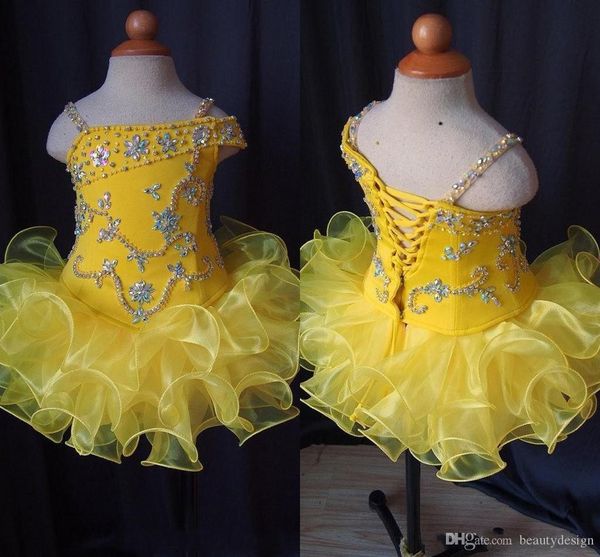 real images flower girl dress yellow glitz little girl' pageant dress spaghetti straps crystal beaded ruffle short kids infant party g, White;blue
real images flower girl dress yellow glitz little girl' pageant dress spaghetti straps crystal beaded ruffle short kids infant party g, White;blue