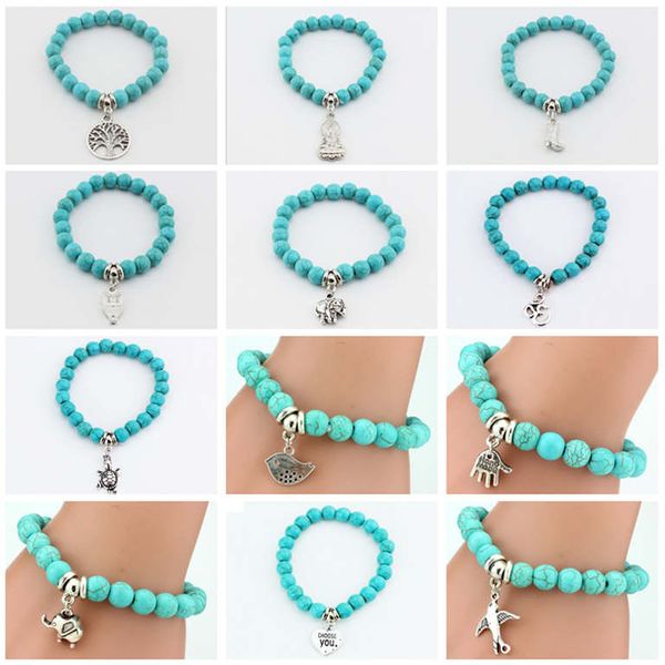 bohemian selling handmade turquoise beaded bracelet b024 beaded, strands jewelry bracelet, Black 
bohemian selling handmade turquoise beaded bracelet b024 beaded, strands jewelry bracelet, Black