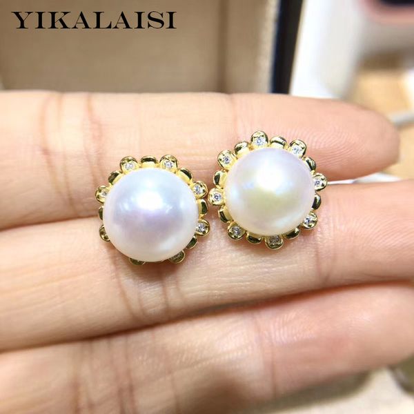 yikalaisi 925 sterling silver jewelry pearl earrings 2019 fine natural pearl jewelry 10-11mm stud earrings for women wholesale, Golden;silver
yikalaisi 925 sterling silver jewelry pearl earrings 2019 fine natural pearl jewelry 10-11mm stud earrings for women wholesale, Golden;silver