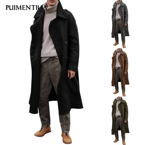 puimentiua overcoat trench jacket men wild turn down collar fleece single-breasted coat solid color long casual windbreaker, Tan;black
puimentiua overcoat trench jacket men wild turn down collar fleece single-breasted coat solid color long casual windbreaker, Tan;black
