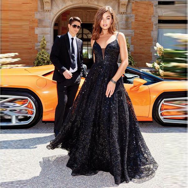 vestidos festa black lace sequins a-line straps open back prom dress lady graduation evening party wear maxi gown for prom lady evening gown
vestidos festa black lace sequins a-line straps open back prom dress lady graduation evening party wear maxi gown for prom lady evening gown