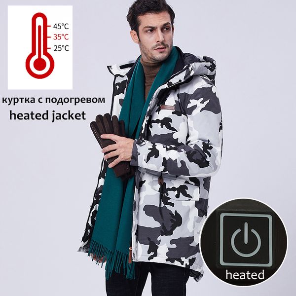 men's down & parkas men winter jacket waterproof electrical heated warm parka coat long hooded fur collar camouflage windbreaker size 8, Black
men's down & parkas men winter jacket waterproof electrical heated warm parka coat long hooded fur collar camouflage windbreaker size 8, Black