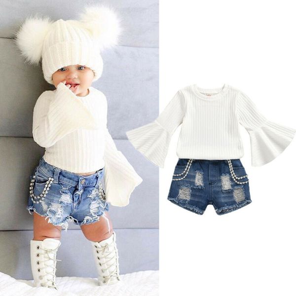 pudcoco toddler baby girl long sleeve + jeans pants outfits summer clothes 6m-5y, White
pudcoco toddler baby girl long sleeve + jeans pants outfits summer clothes 6m-5y, White
