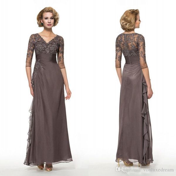elegant fashion a line v neck ankle length chiffon mother of the bridal dresses with appliques lace 3/4 sleeve formal mother gowns, Black;red
elegant fashion a line v neck ankle length chiffon mother of the bridal dresses with appliques lace 3/4 sleeve formal mother gowns, Black;red