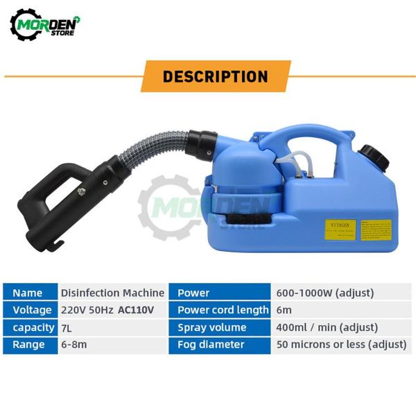 7l us/eu electric ulv fogger sprayer machine 110v/220v disinfection machine atomizer mosquito killer 600-1000w
7l us/eu electric ulv fogger sprayer machine 110v/220v disinfection machine atomizer mosquito killer 600-1000w