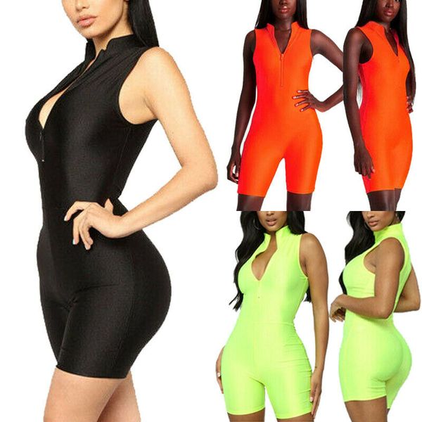 fashion casual womens slim evening sport playsuit romper short jumpsuit sleeveless solid zipper bodysuit, Black;white
fashion casual womens slim evening sport playsuit romper short jumpsuit sleeveless solid zipper bodysuit, Black;white
