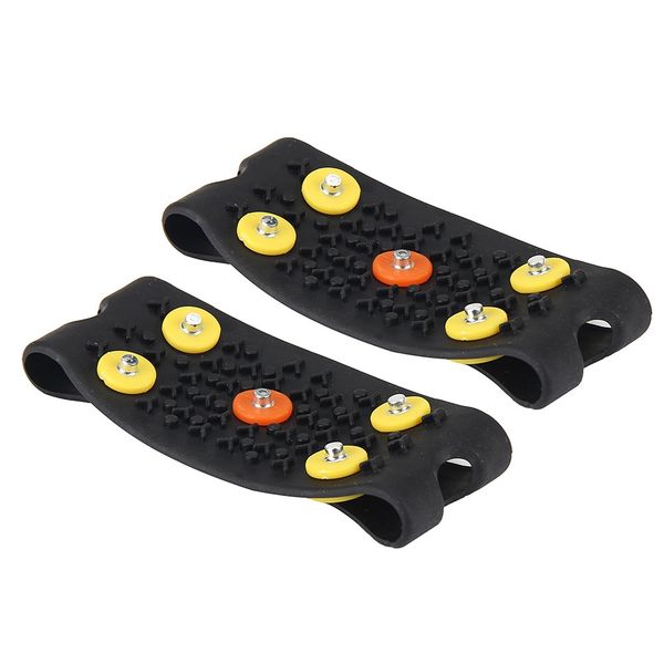 1pair anti slip ice climbing spikes grips crampon cleats 5-stud black shoes cover size footwear mountaineer accessories #jp
1pair anti slip ice climbing spikes grips crampon cleats 5-stud black shoes cover size footwear mountaineer accessories #jp