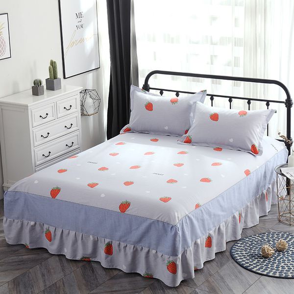 100% cotton 3pcs bed skirt pillow cases strawberry modern sheet set single double queen king bed skirt pillow shams bedclothes
100% cotton 3pcs bed skirt pillow cases strawberry modern sheet set single double queen king bed skirt pillow shams bedclothes