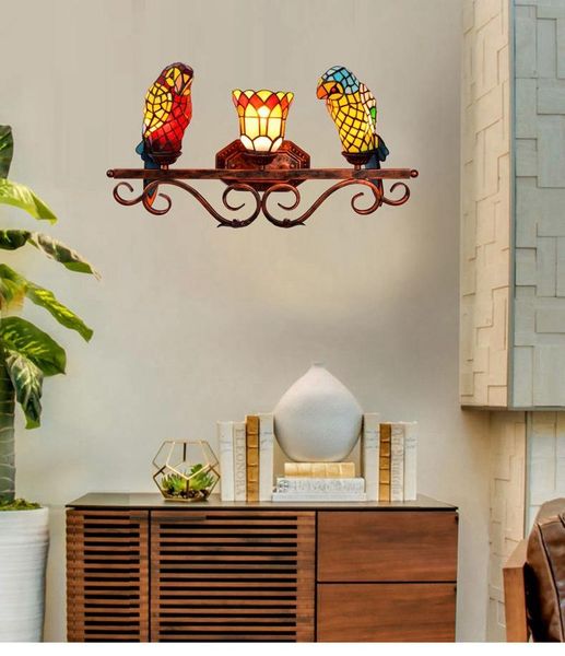 european retro chandelier tiffany lamps personality creative stained glass parrot wall lamp restaurant coffee aisle three head
european retro chandelier tiffany lamps personality creative stained glass parrot wall lamp restaurant coffee aisle three head