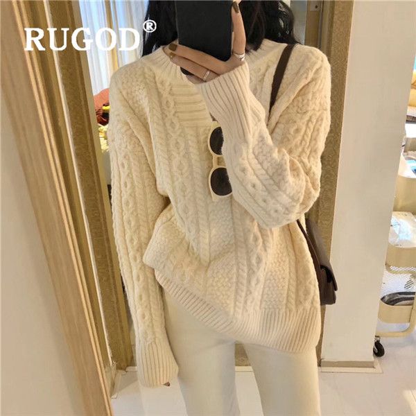 rugod oversized sweater knitted pullover twist pattern jumper winter for women knitwear korean style womens sweaters 2019, White;black
rugod oversized sweater knitted pullover twist pattern jumper winter for women knitwear korean style womens sweaters 2019, White;black
