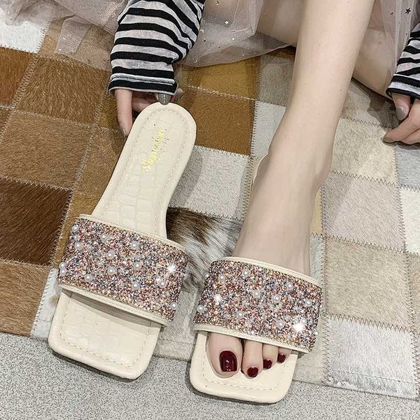 rimocy 2020 summer women shiny sequins flat slippers black pink fashion beaded beach slides woman comfort soft bottom sandals
rimocy 2020 summer women shiny sequins flat slippers black pink fashion beaded beach slides woman comfort soft bottom sandals