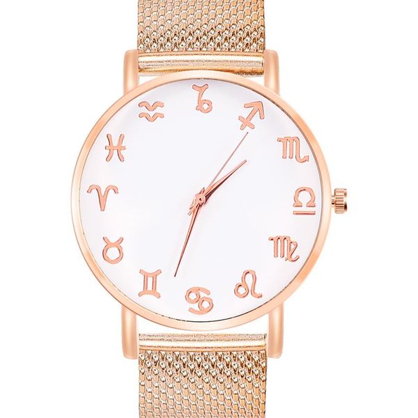 new fashion women creative watch twelve constellation symbols aluminum band stainless steel quartz wristwaytch lady watches, Slivery;brown
new fashion women creative watch twelve constellation symbols aluminum band stainless steel quartz wristwaytch lady watches, Slivery;brown