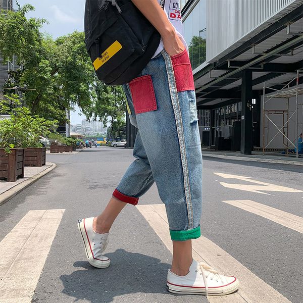 men's fashion in 2019 ripped jeans motorcycle fitness wear jeans new fashion men's style high-end quality, Blue
men's fashion in 2019 ripped jeans motorcycle fitness wear jeans new fashion men's style high-end quality, Blue