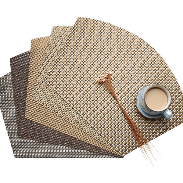 new 45*30 cm fashion place mat pvc dining table mat table placemats for decoration accessories fan-shaped placemat
new 45*30 cm fashion place mat pvc dining table mat table placemats for decoration accessories fan-shaped placemat