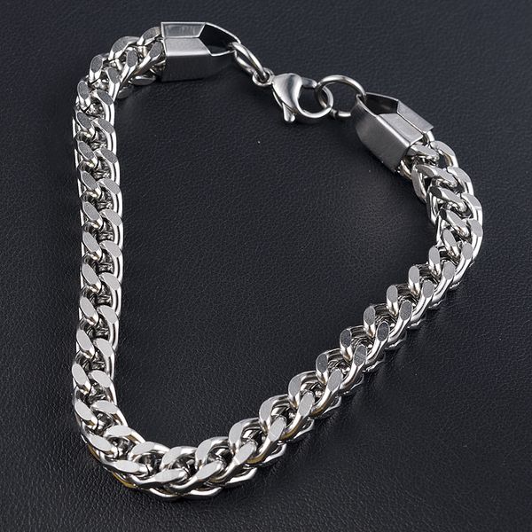 hip hop mens bracelet silver titanium steel twisted link chain bracelets bangles personality jewelry wholesale jewelry gifts, Black
hip hop mens bracelet silver titanium steel twisted link chain bracelets bangles personality jewelry wholesale jewelry gifts, Black