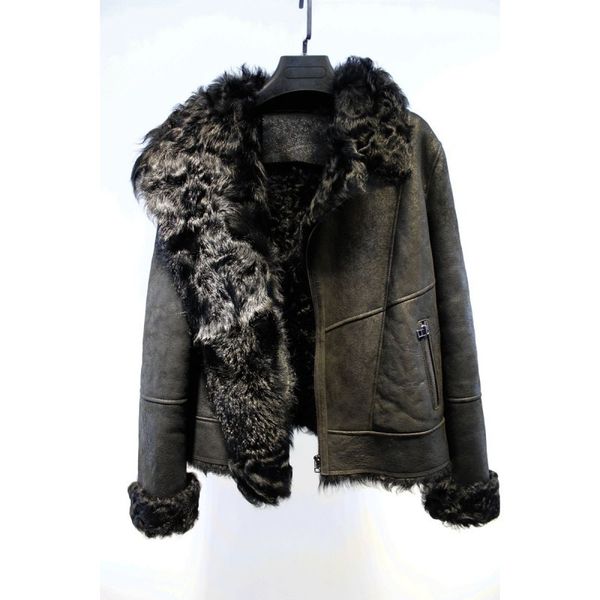 lamb fur двухлобной шуба женщины runway slim fit мотоцикла куртка с длинным рукавом vintage zipper winter real short coat, Black
lamb fur двухлобной шуба женщины runway slim fit мотоцикла куртка с длинным рукавом vintage zipper winter real short coat, Black