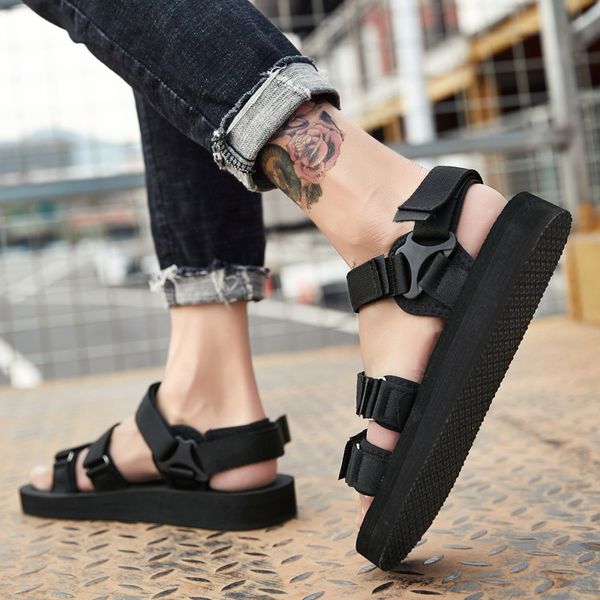 2020 new style hong kong style couples anti-slip thick bottomed men's sandals beach slippers slippers, Black
2020 new style hong kong style couples anti-slip thick bottomed men's sandals beach slippers slippers, Black
