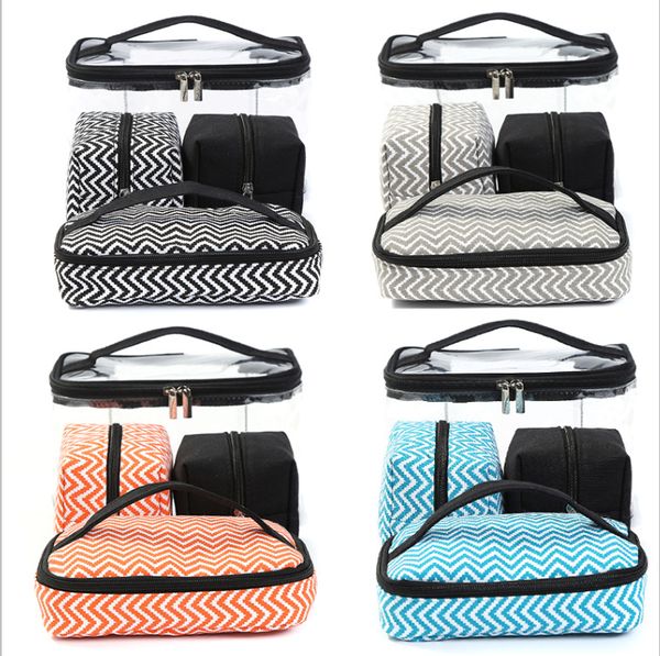 36pcs mix color multi-function cosmetic bag transparent pvc portable combined four piece suit wash bags travelling handbag
36pcs mix color multi-function cosmetic bag transparent pvc portable combined four piece suit wash bags travelling handbag