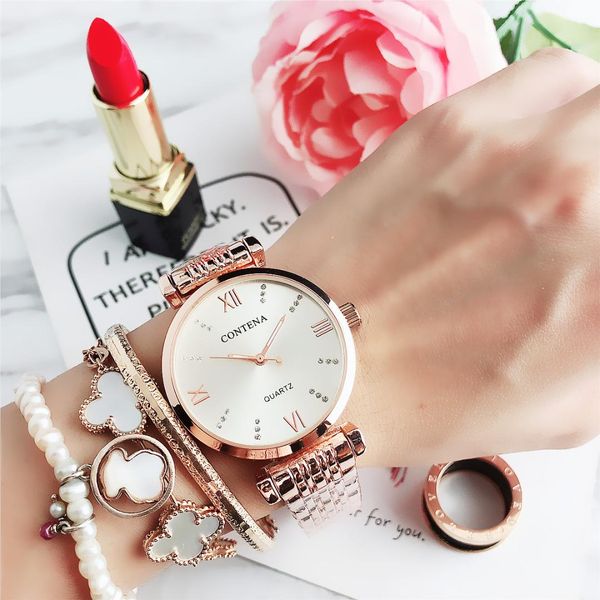 6478 popular diamond inlaid steel band fashion watch, elegant and exquisite, little fresh student's friend watch, Slivery;brown
6478 popular diamond inlaid steel band fashion watch, elegant and exquisite, little fresh student's friend watch, Slivery;brown