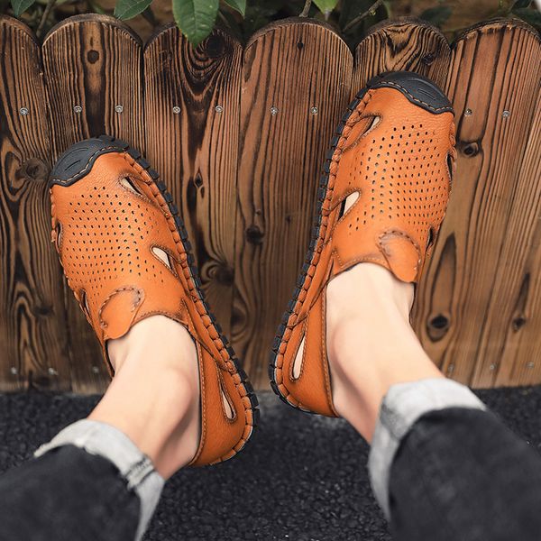 2019 summer closed-toe sandals men's new style cowhide korean-style fashion soft-sole men casual versatile sandals men's, Black
2019 summer closed-toe sandals men's new style cowhide korean-style fashion soft-sole men casual versatile sandals men's, Black