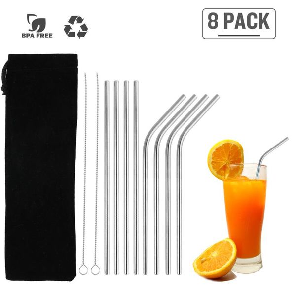reusable drinking straws set stainless steel straws fda-approved with portable bag cleaning brush matte drinking
reusable drinking straws set stainless steel straws fda-approved with portable bag cleaning brush matte drinking