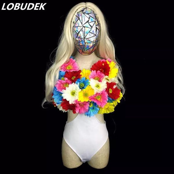multi-color laser mask flower bodysuit nightclub show bar party leading dance team costume nightclub dj singer performance wear, Black;red
multi-color laser mask flower bodysuit nightclub show bar party leading dance team costume nightclub dj singer performance wear, Black;red