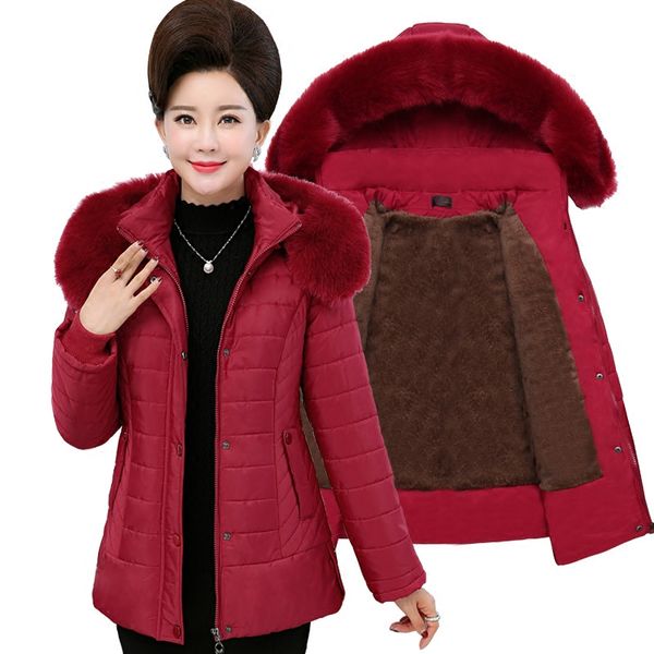 winter parkas women cotton jacket flocking thicken warm cotton coat middle aged female plus size 5xl big fur collar hooded, Tan;black
winter parkas women cotton jacket flocking thicken warm cotton coat middle aged female plus size 5xl big fur collar hooded, Tan;black