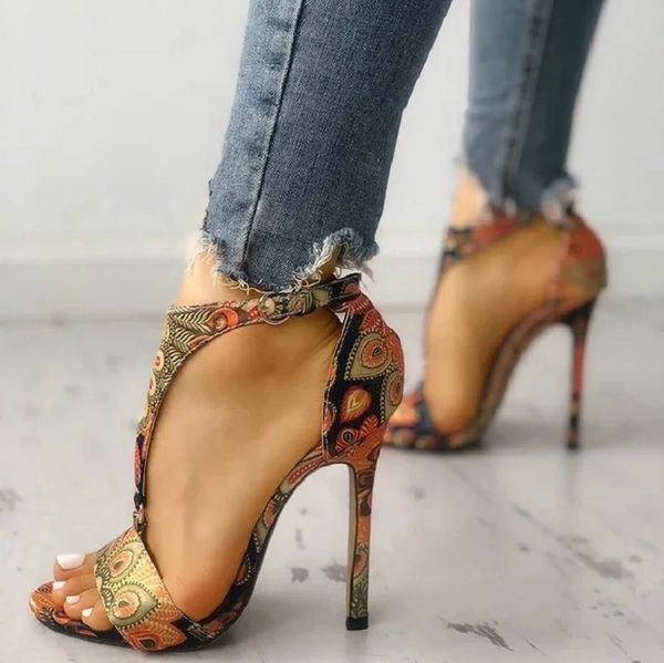 summer high heels women sandals t strap peep toe bridal wedding party pumps print stiletto platform ladies shoes, Black
summer high heels women sandals t strap peep toe bridal wedding party pumps print stiletto platform ladies shoes, Black