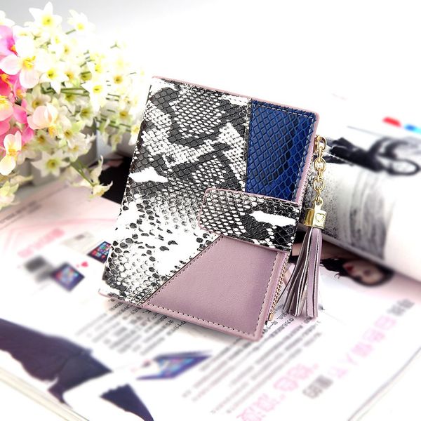 women wallet small leopard print snake cute fashion purse tassel wallet coin card clutch carteira feminina#15, Red;black
women wallet small leopard print snake cute fashion purse tassel wallet coin card clutch carteira feminina#15, Red;black