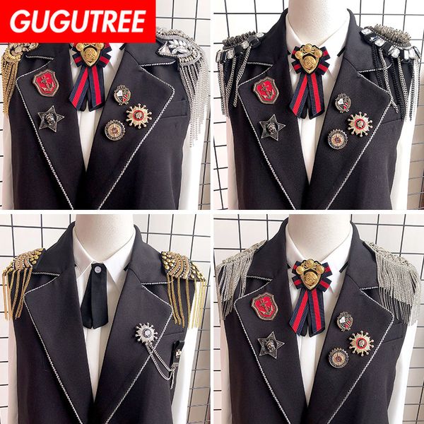 gugutree brooch breastpin tassels shoulder board patch metal patches badges applique patches for clothing hh-107, Black
gugutree brooch breastpin tassels shoulder board patch metal patches badges applique patches for clothing hh-107, Black