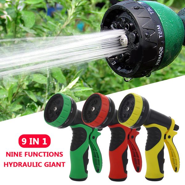 nozzle water gun sprayer washing gun practical convenient durable 9 pattern plastic garden hose high pressure lawn watering
nozzle water gun sprayer washing gun practical convenient durable 9 pattern plastic garden hose high pressure lawn watering