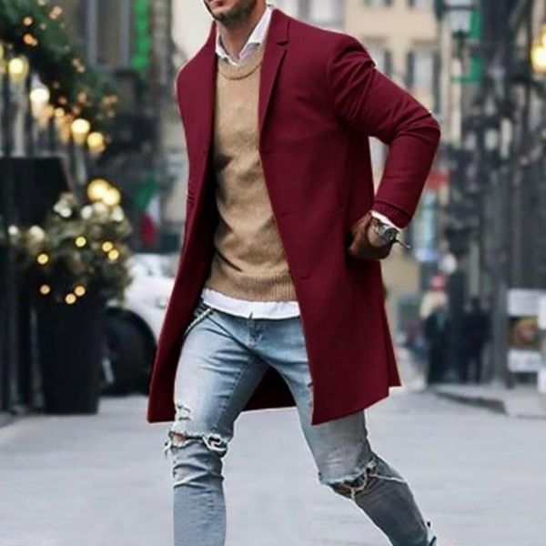 men's overcoat fashion autumn winter button slim long sleeve suit jacket trench coat casual mens blouse 020new, Black
men's overcoat fashion autumn winter button slim long sleeve suit jacket trench coat casual mens blouse 020new, Black