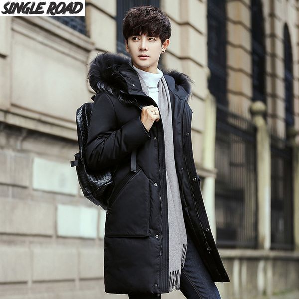 single road jacket men winter down coat men's hat casual clothes medium-and-long coat business solid fashion warm jacket male, Black
single road jacket men winter down coat men's hat casual clothes medium-and-long coat business solid fashion warm jacket male, Black