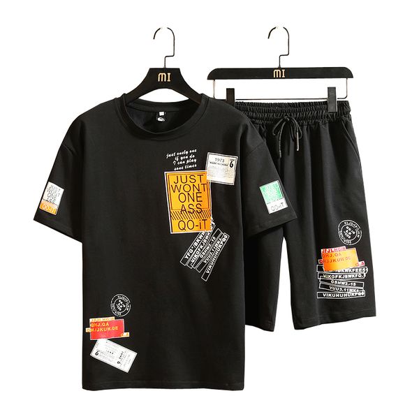2pcs fashion mens sets plus size short sleeve t shirts + shorts sportswear sets mens short male tracksuit, Gray
2pcs fashion mens sets plus size short sleeve t shirts + shorts sportswear sets mens short male tracksuit, Gray