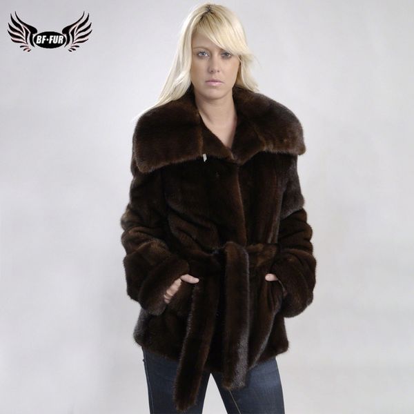 2019 bffur women real coat with big turn down collar full pelt belt silm natrual fur jacket winter warm park with fur, Black
2019 bffur women real coat with big turn down collar full pelt belt silm natrual fur jacket winter warm park with fur, Black