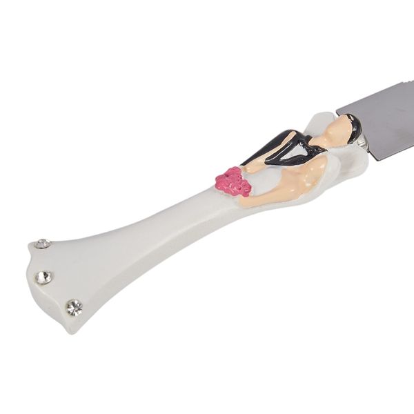 1 set of silver resin + stainless steel bride and groom wedding cake knife shovel: 1 cake knife 20.4cm * 2.4 cm handle length
1 set of silver resin + stainless steel bride and groom wedding cake knife shovel: 1 cake knife 20.4cm * 2.4 cm handle length