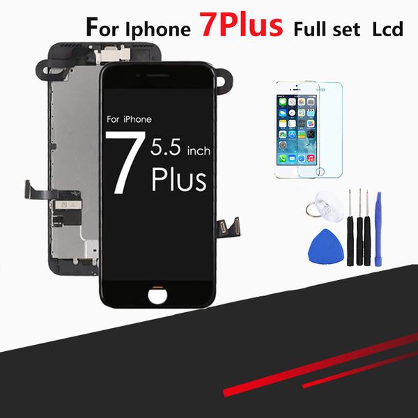 

full set for iphone 7 plus lcd display touch screen digitizer assembly replacement complete 100% tested front camera