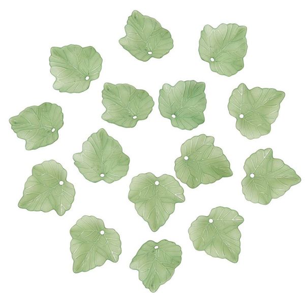 100pcs transparent frosted acrylic green leaf pendants for necklace charms bracelet jewelry diy making 24x22.5x3mm f80, Silver
100pcs transparent frosted acrylic green leaf pendants for necklace charms bracelet jewelry diy making 24x22.5x3mm f80, Silver