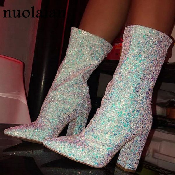 10.5cm womens mid calf boots bling party boot woman winter fur shoes punk boots lady chaussure high heels shoe motorcycle, Black
10.5cm womens mid calf boots bling party boot woman winter fur shoes punk boots lady chaussure high heels shoe motorcycle, Black