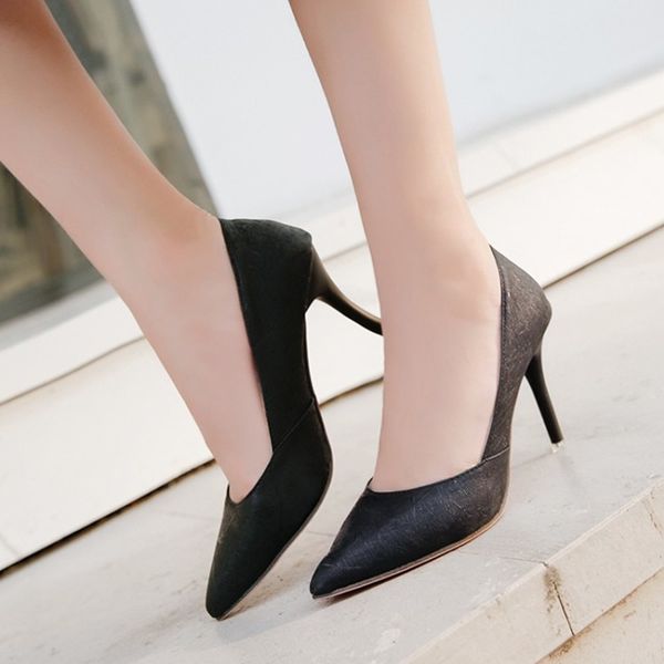 new style fashion office work pumps women shoes elegant concise pointed toe leather thin heels shoes simple and generous y21-97, Black
new style fashion office work pumps women shoes elegant concise pointed toe leather thin heels shoes simple and generous y21-97, Black