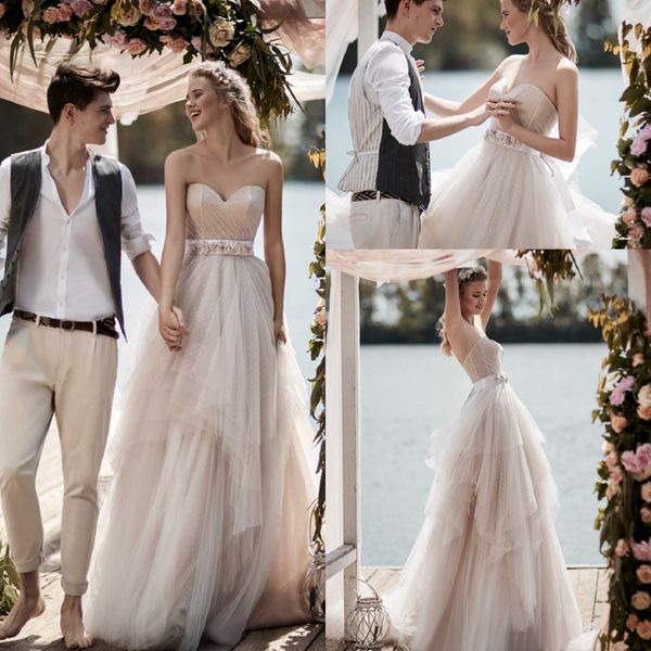 modest a line maisonsignore dresses strapless sleeveless tulle lace sash pearls tiers wedding gowns sweep train robe de mariée, White
modest a line maisonsignore dresses strapless sleeveless tulle lace sash pearls tiers wedding gowns sweep train robe de mariée, White