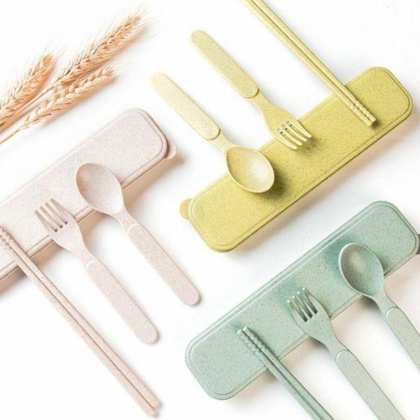 new design portable wheat straw spoon fork chopsticks set tableware eco-friendly 4 colors reusable wheat straw travel camping cutlery set
new design portable wheat straw spoon fork chopsticks set tableware eco-friendly 4 colors reusable wheat straw travel camping cutlery set