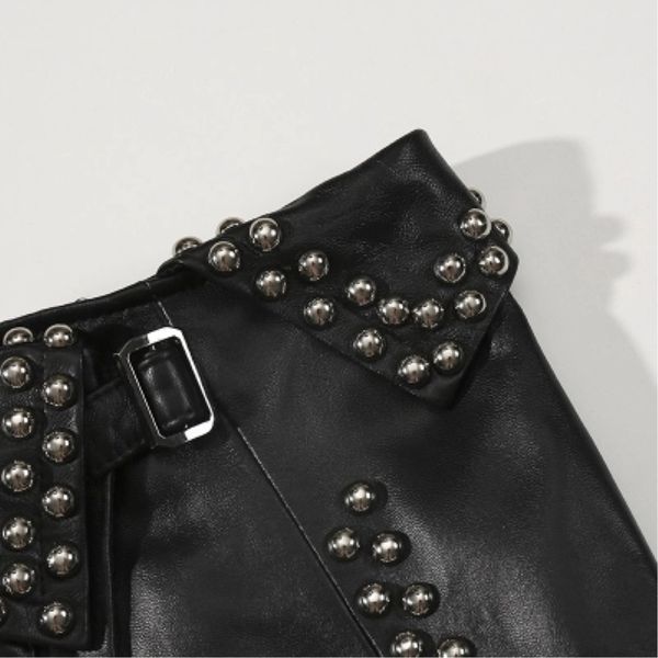 genuine leather ladies plus size black high waist asymmetrical rivet mini pencil autumn winter streetwear skirt
genuine leather ladies plus size black high waist asymmetrical rivet mini pencil autumn winter streetwear skirt